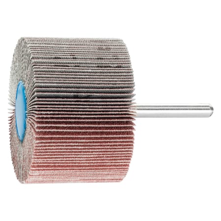 Pferd 2-1/2" x 1-1/2" Mounted Flap Wheel - 1/4" Shank - Aluminum Oxide - 120 Grit 45278